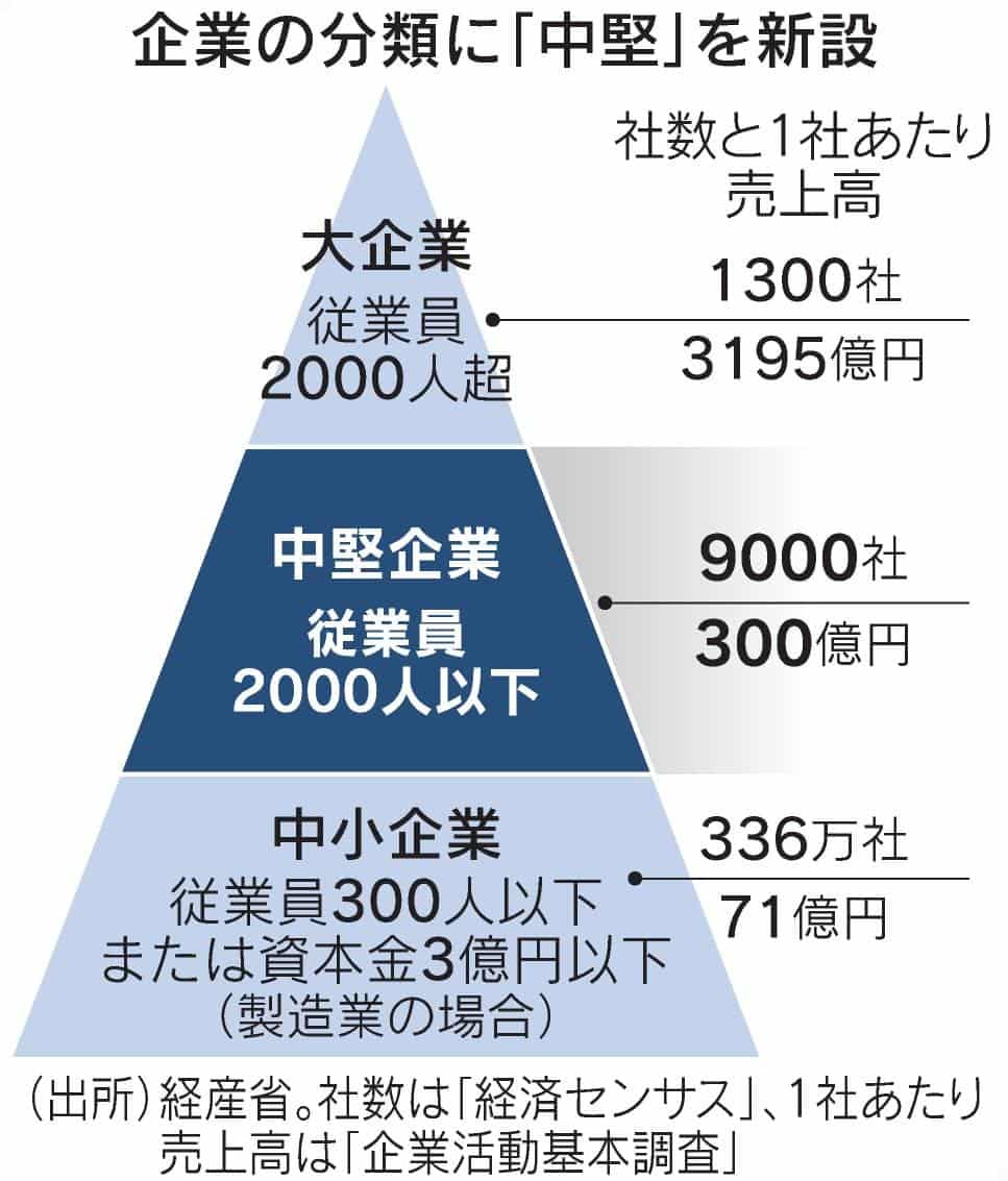 中堅企業の定義図